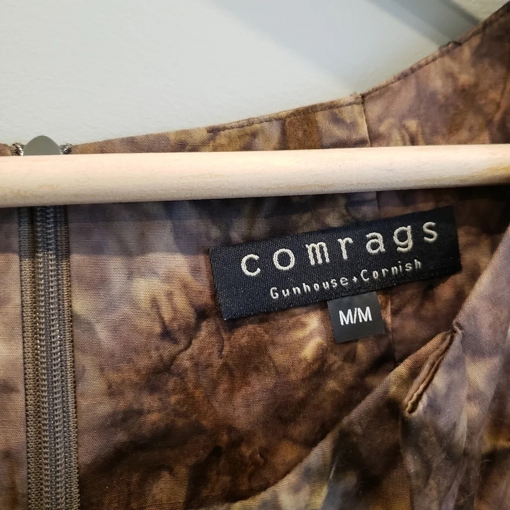 Comrags Injection Print Midi Sheath Dress Ruffle Details  Made in Canada NWOT - Picture 12 of 15